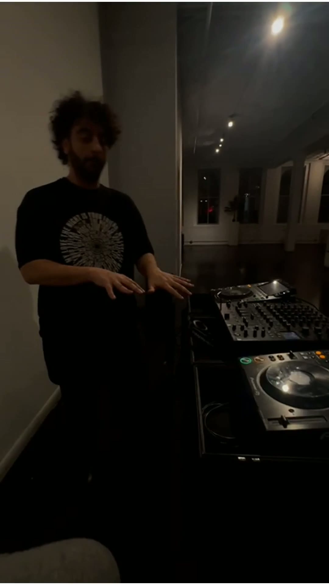 In the booth